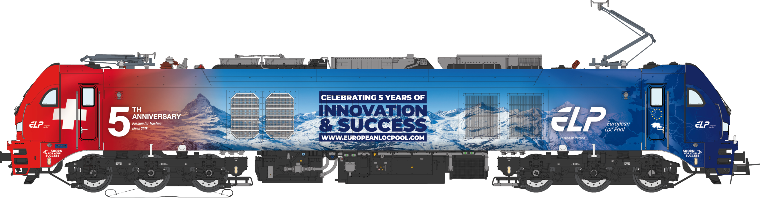 5 years anniversary ELP red blue